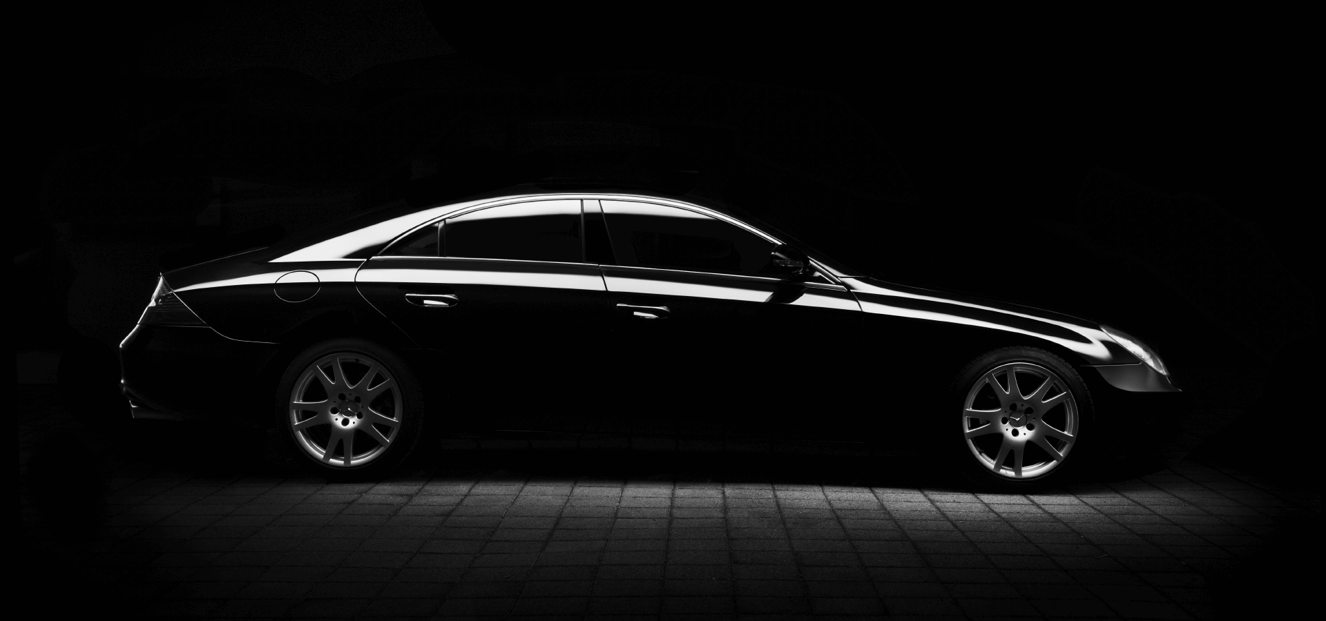 black sedan